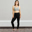 SOBEYO Padded Sports Bra with Cross Back Design - Gray
