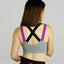 SOBEYO Padded Sports Bra with Cross Back Design - Gray