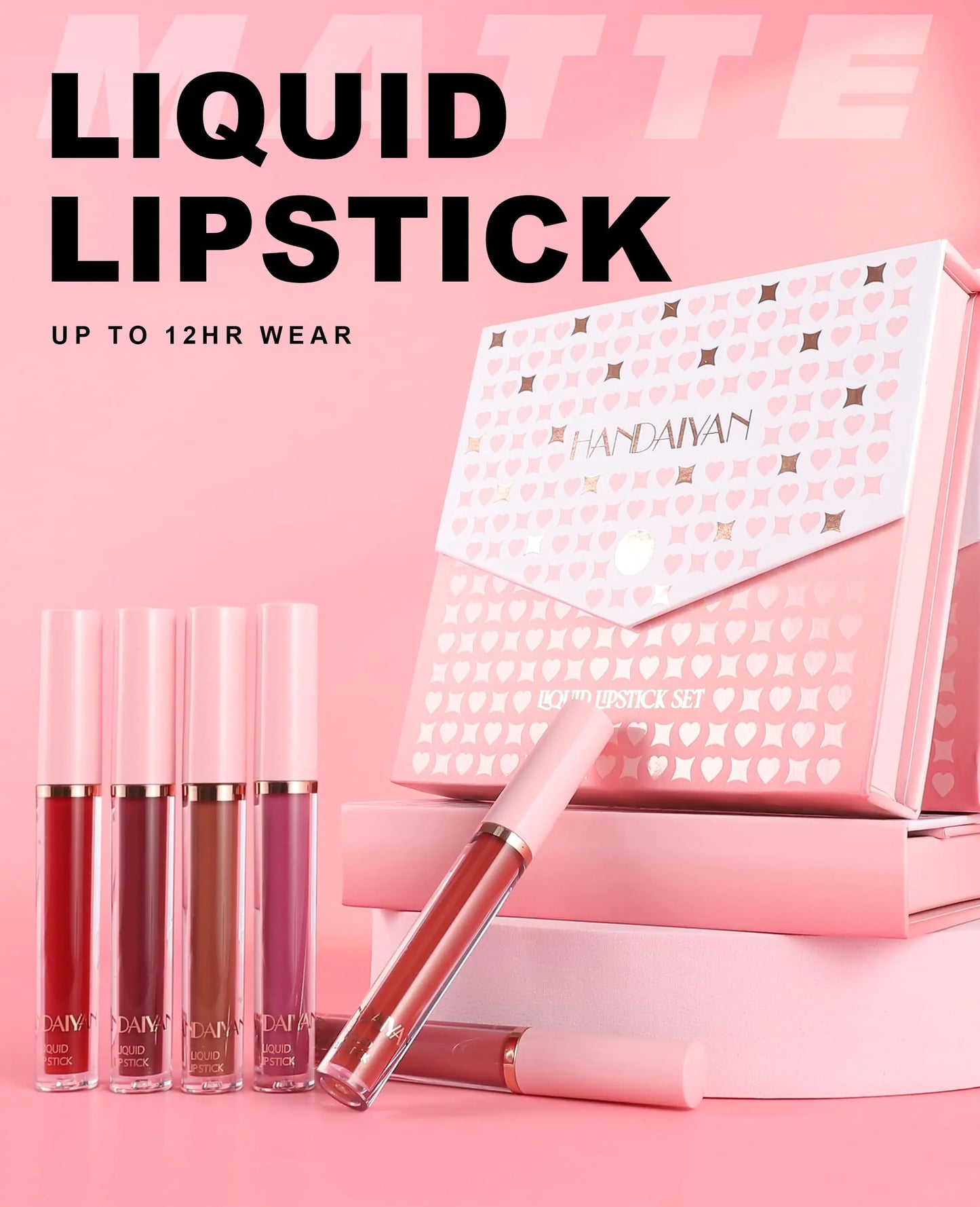 Set de 6 Labiales Líquidos Mate BestLand - Larga Duración y Resistente al Agua