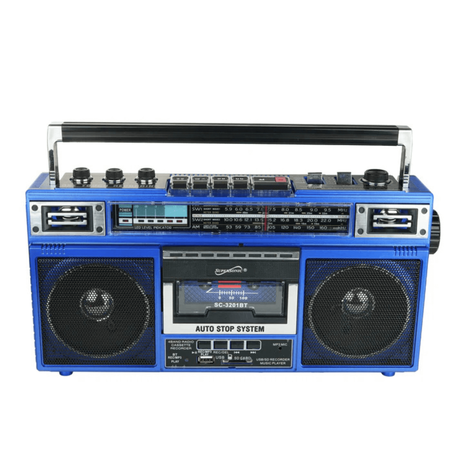 Supersonic 4 Band Bluetooth Radio & Cassette Player + Cassette To Mp3 Converter - Korvel