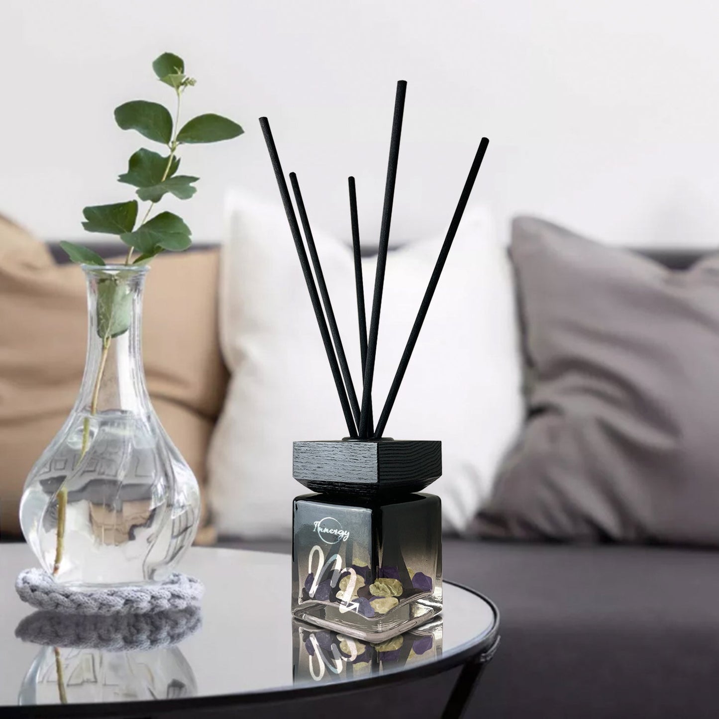 Mystical Scorpio Zodiac Crystal Reed Diffuser - Sea Salt & Eucalyptus, 100ml - Korvel