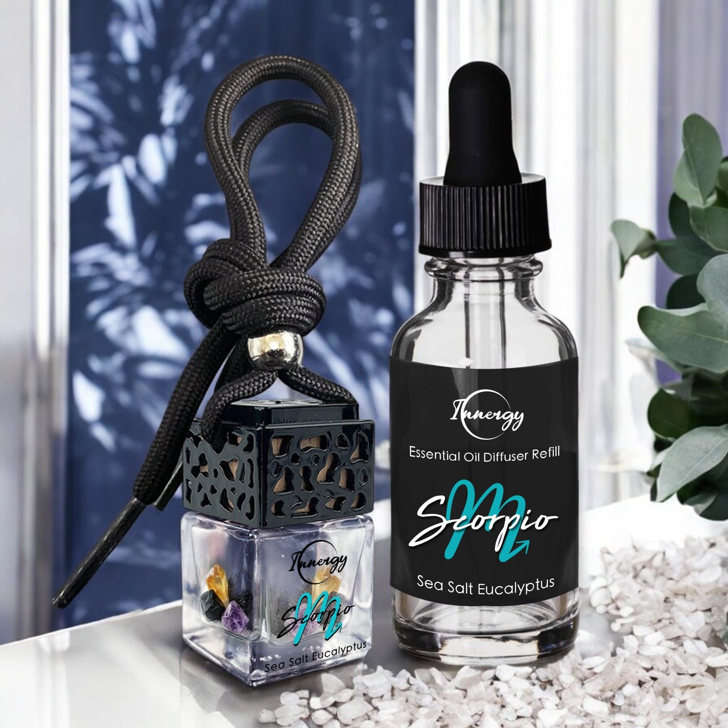 Scorpius Zodiac Crystal-Infused Car Diffuser - 8ml Air Freshener - Korvel