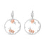 Rose Gold Plated Sterling Silver Floral Hoop Earrings with Diamonds