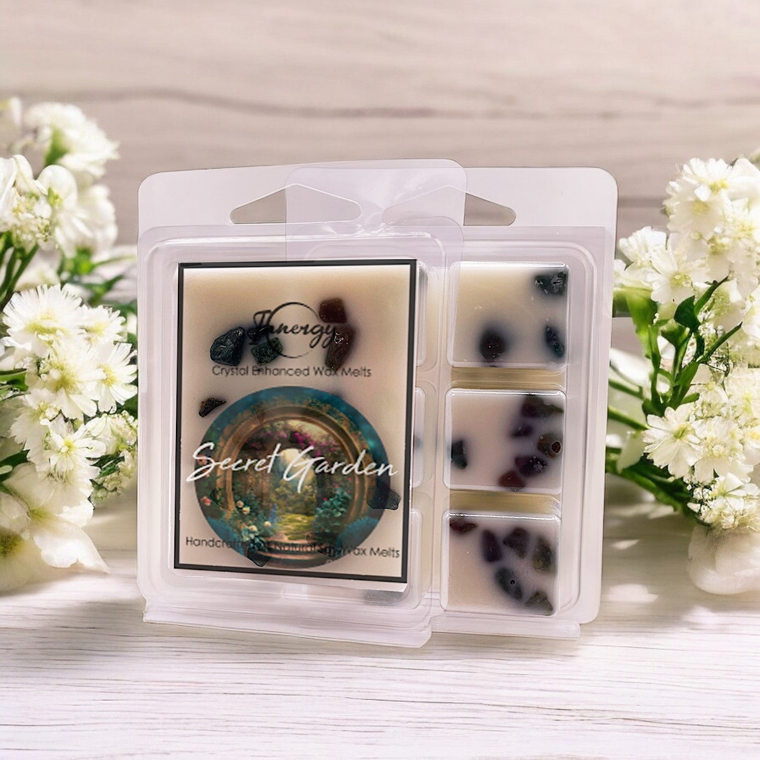 Enchanting Secret Garden Premium Coconut-Soy Wax Melts with Crystals - Korvel
