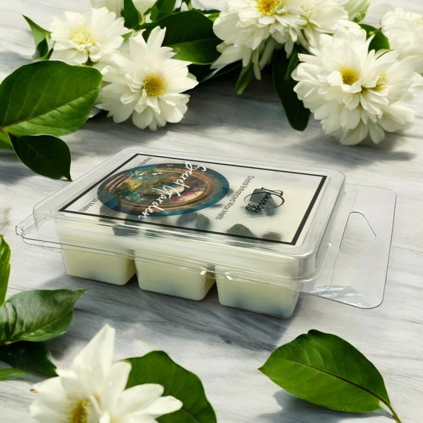 Enchanting Secret Garden Premium Coconut-Soy Wax Melts with Crystals - Korvel