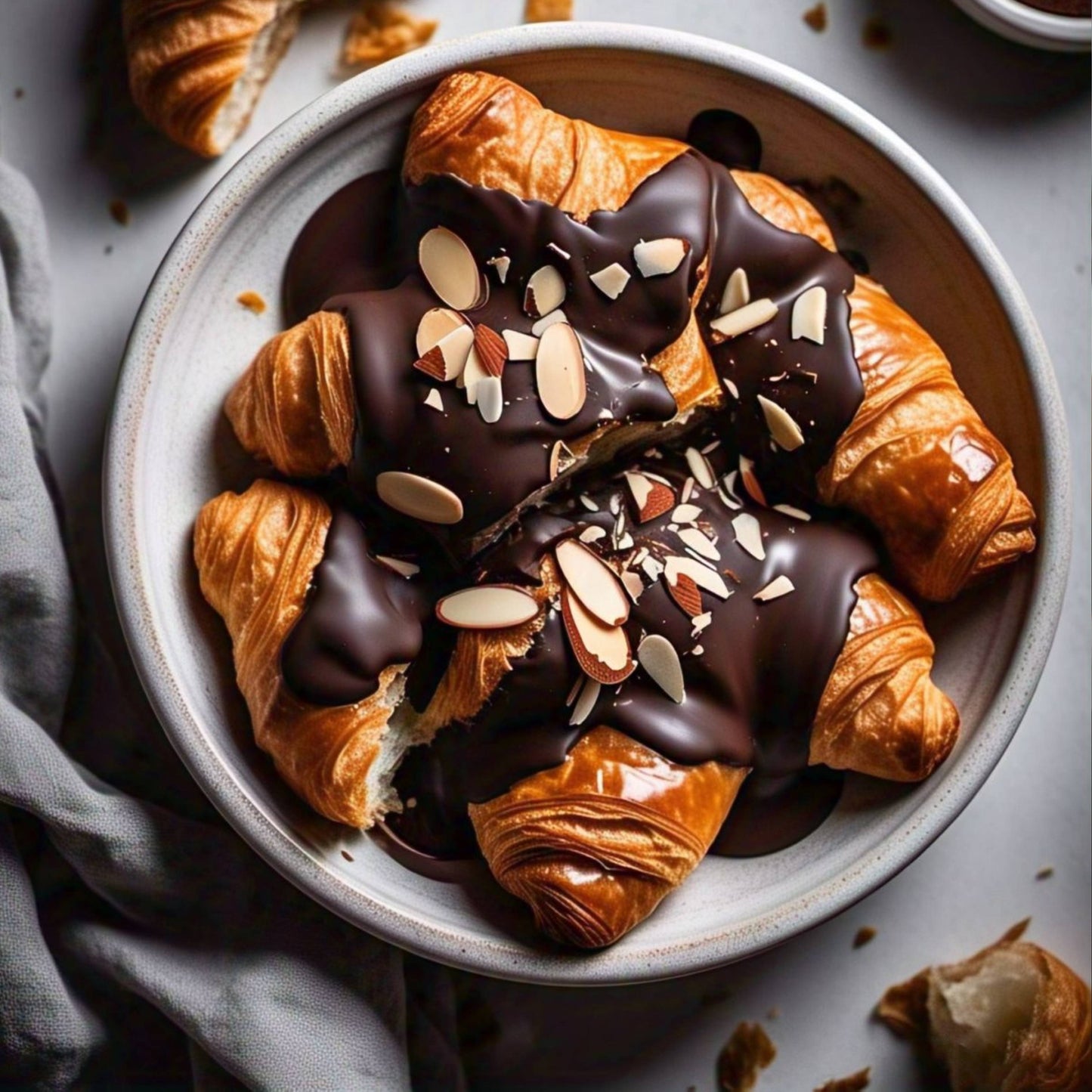 Andy Anand Sugar Free Dark Chocolate Almond Croissants - 10 Pcs