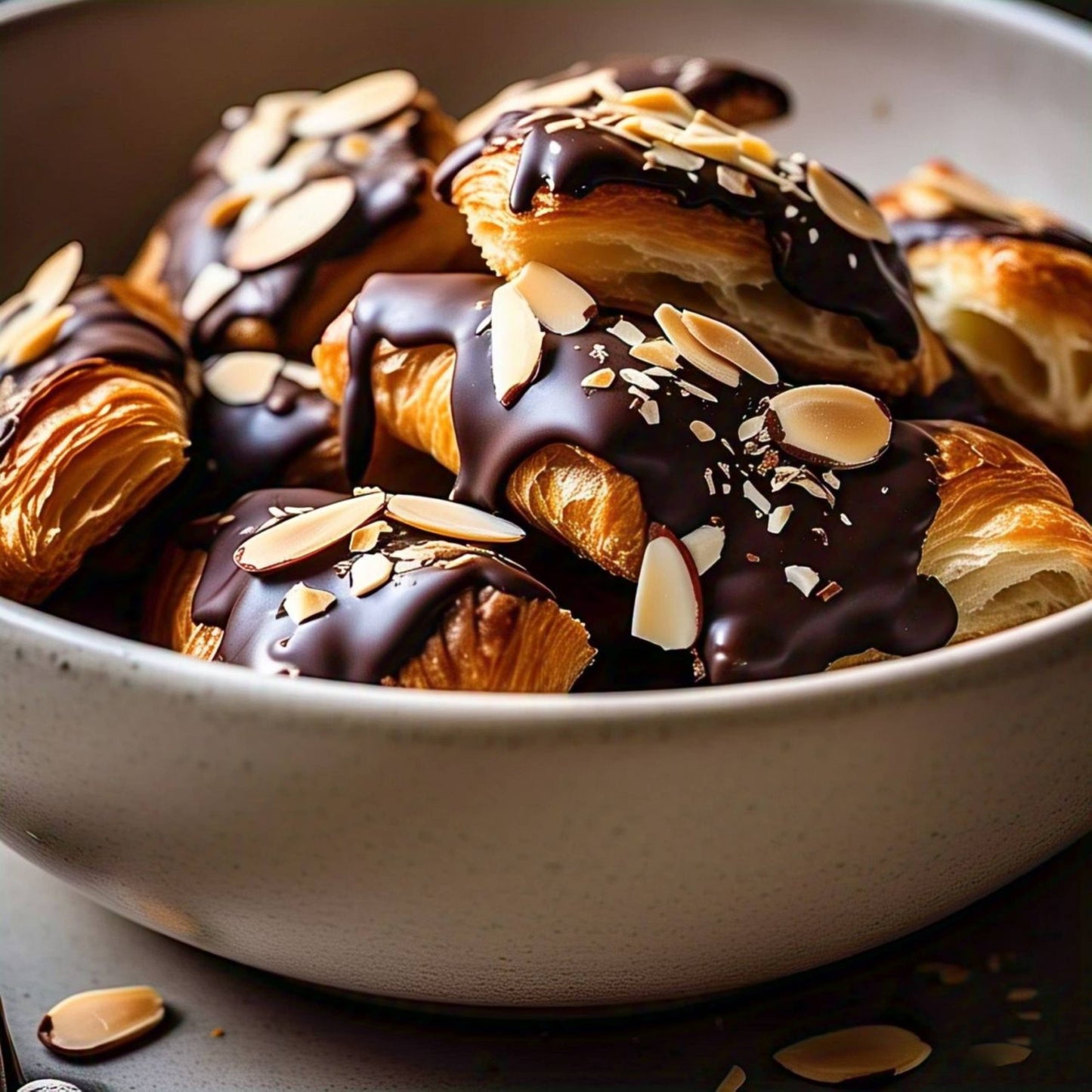 Andy Anand Sugar Free Dark Chocolate Almond Croissants - 10 Pcs