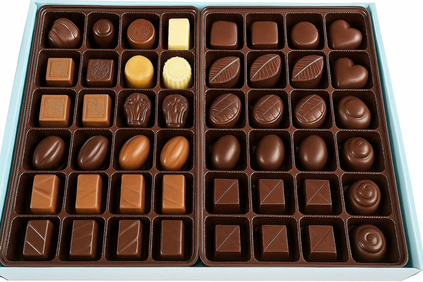Caja de regalo de trufas de chocolate belgas sin azúcar Andy Anand – 48 piezas
