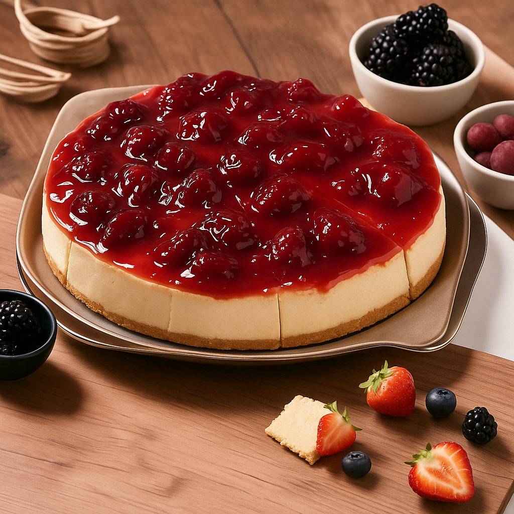 Gâteau au fromage aux fraises sans sucre Andy Anand 9" - 3,4 lbs
