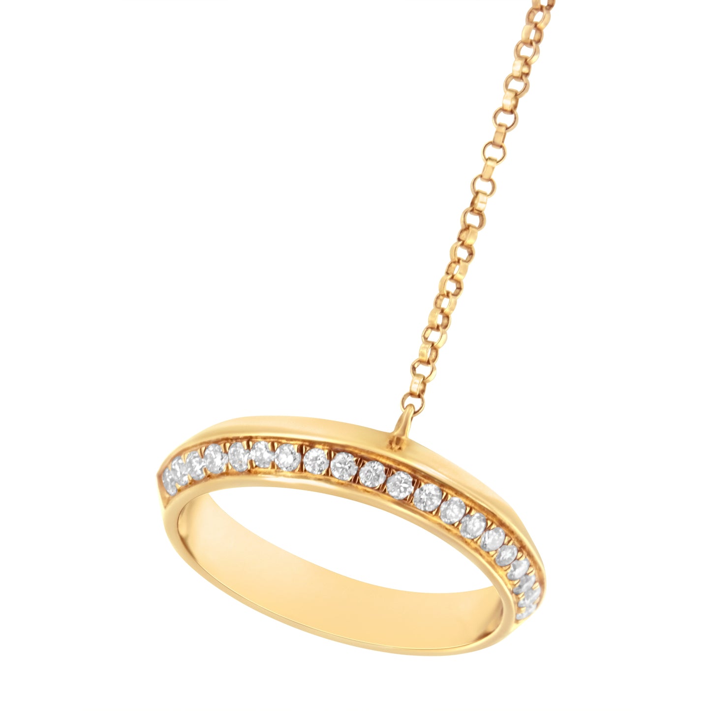 Pulsera de Cadena de Mano de Diamante en Oro Amarillo de 14K - 7"
