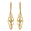 Pendientes Colgantes Geométricos de Diamante en Oro Amarillo de 14K