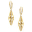 Pendientes Colgantes Geométricos de Diamante en Oro Amarillo de 14K
