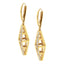 Pendientes Colgantes Geométricos de Diamante en Oro Amarillo de 14K