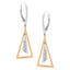 14K Rose and White Gold Diamond Windchime Drop Earrings