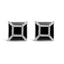 Boucles d'oreilles en or blanc 14K avec diamants et onyx noir