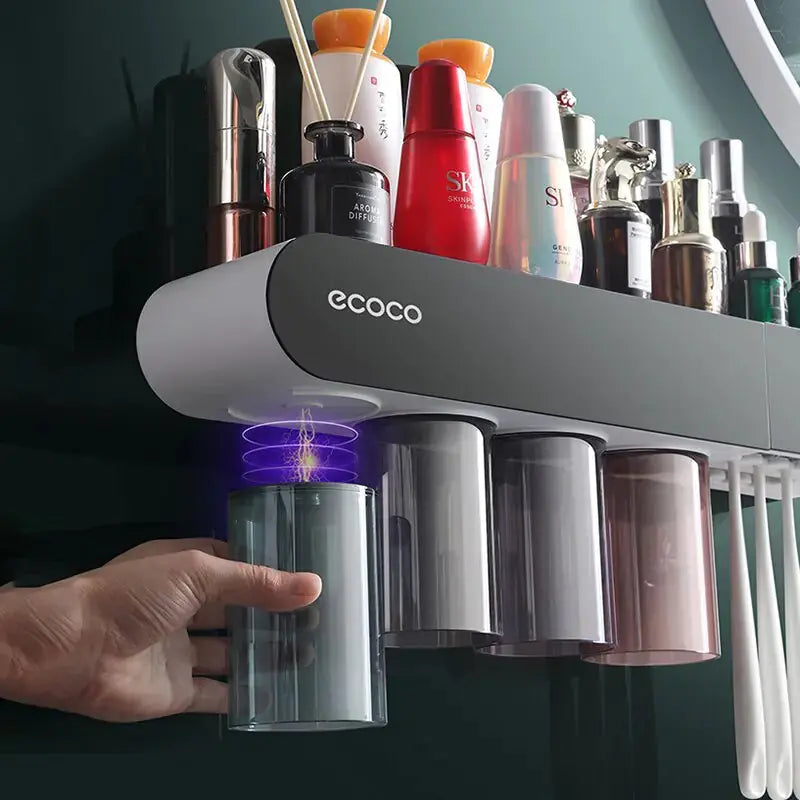 Magnetic Toothbrush Holder - Premium Bathroom Organizer