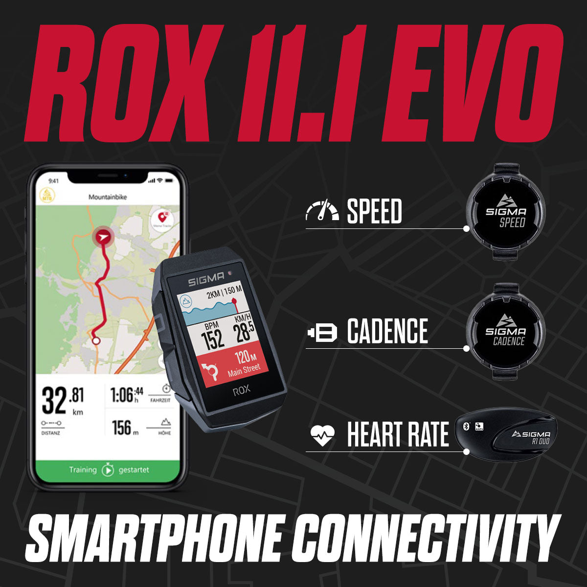 SIGMA ROX 11.1 EVO GPS Computadora de Bicicleta - Accesorio de Ciclismo Premium