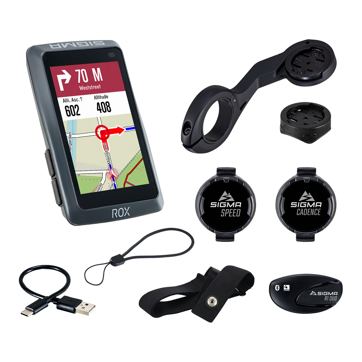SIGMA ROX 12.1 EVO GPS Bike Computer - Night Grey