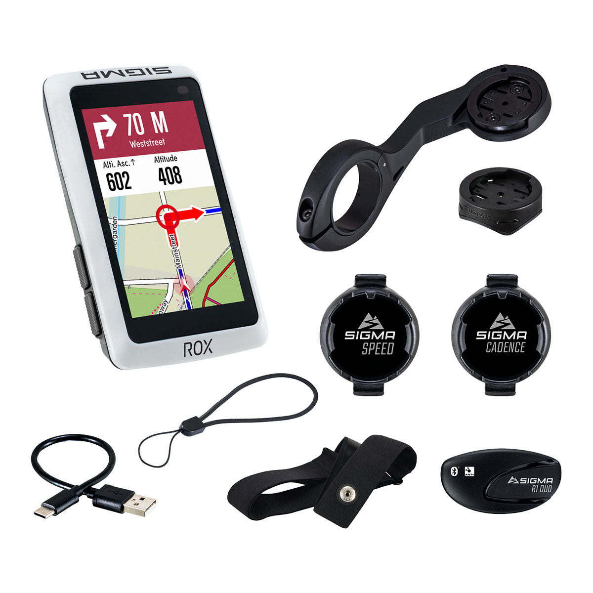 SIGMA ROX 12.1 EVO GPS Bike Computer - Night Grey