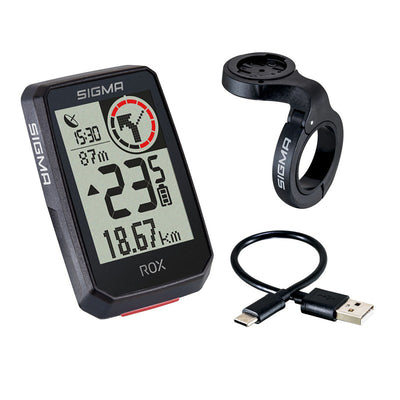 SIGMA ROX 2.0 GPS Bike Computer - Black Top Mount Set