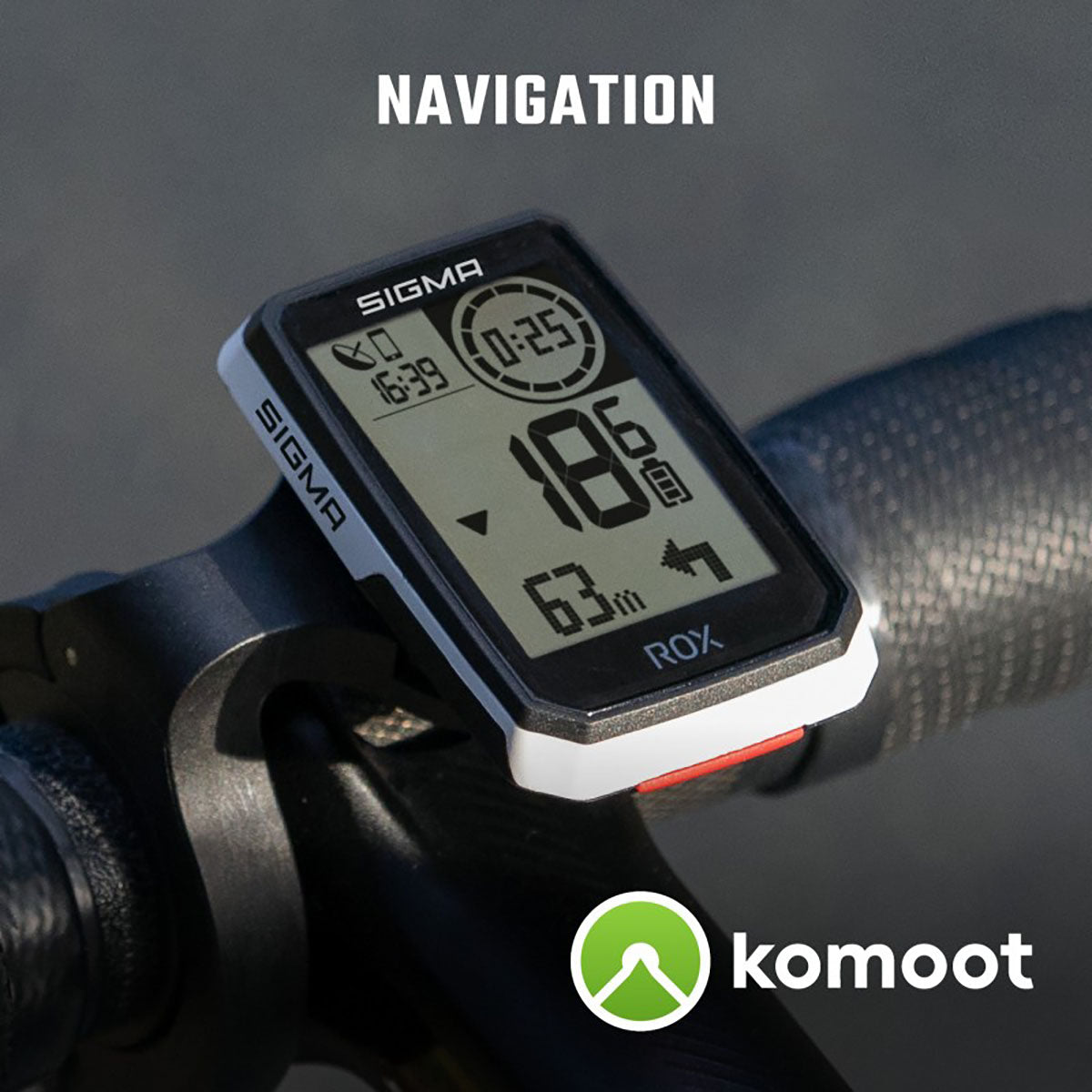 SIGMA ROX 2.0 GPS Ordinateur de Vélo - Ensemble de Montage Supérieur Noir