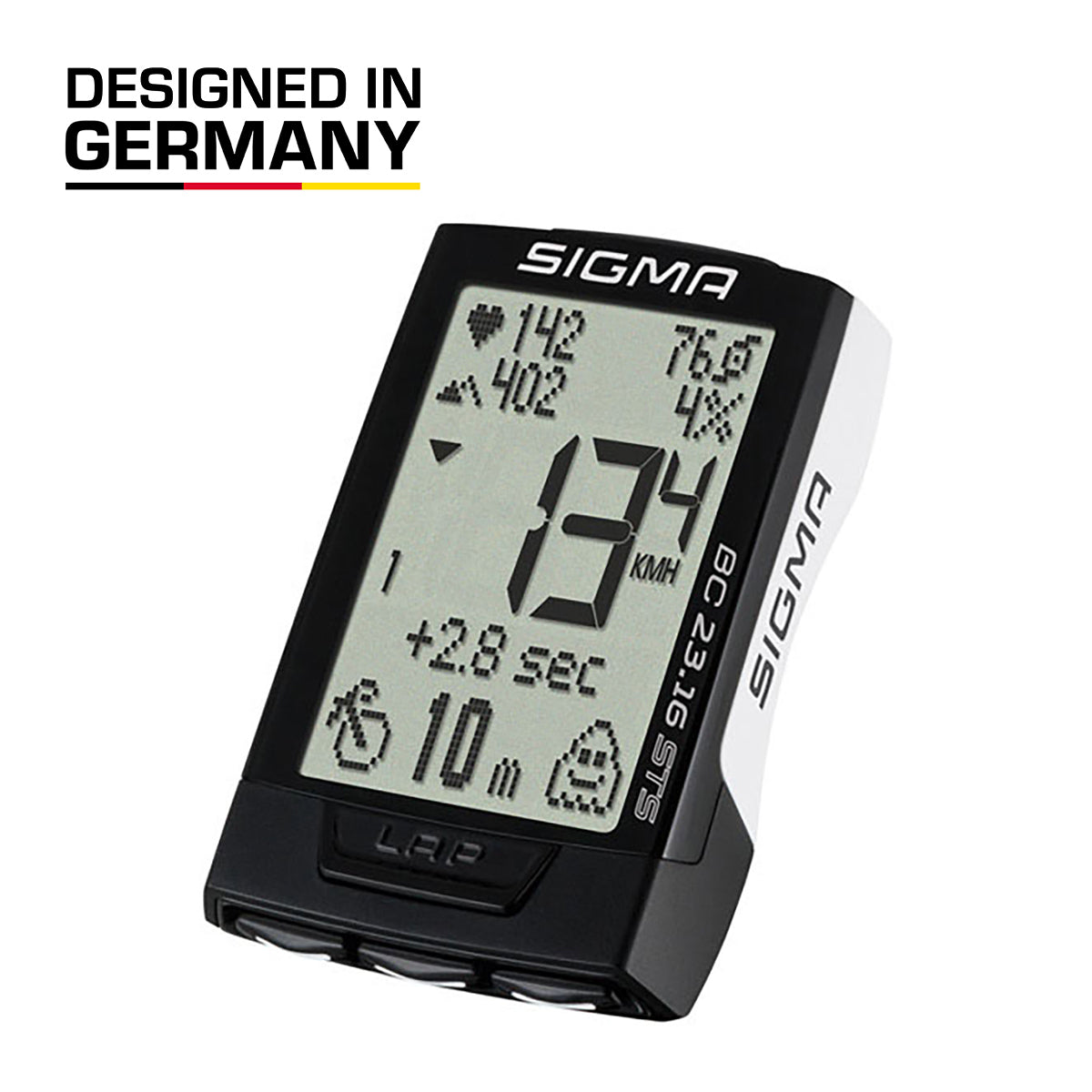 SIGMA BC 23.16 STS Digital Wireless Bicycle Computer - White