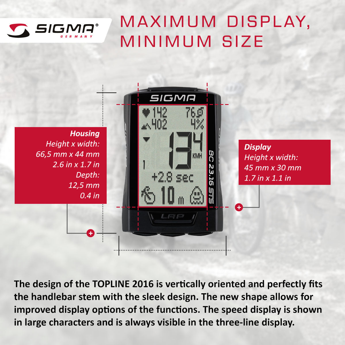 SIGMA BC 23.16 STS Digital Wireless Bicycle Computer