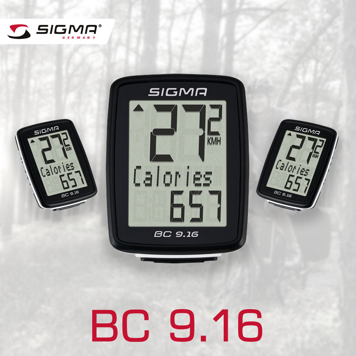 SIGMA Bicycle Computer - BC 9.16 ATS, Analogue Wireless - Korvel
