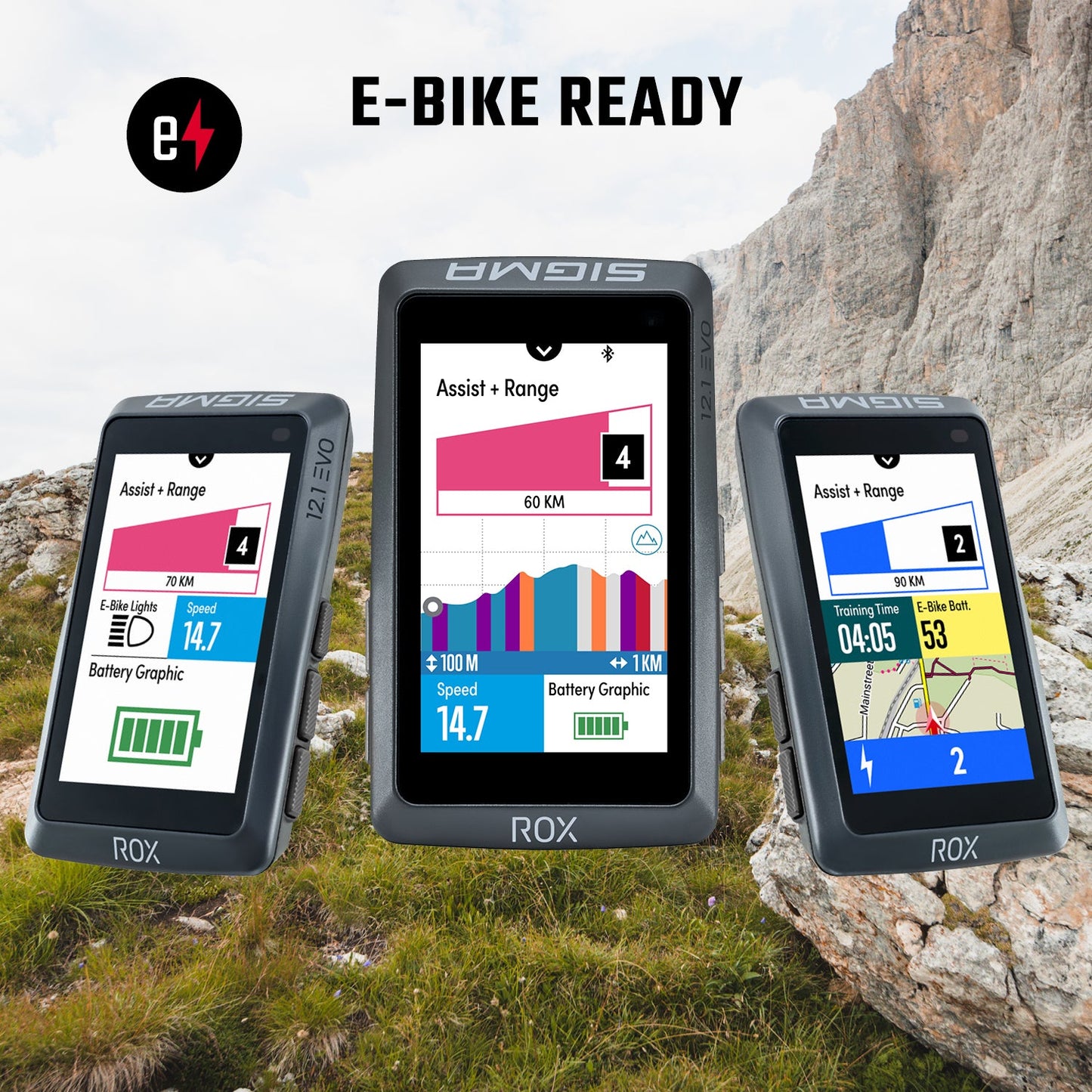 SIGMA ROX 12.1 EVO GPS Bike Computer - Night Grey