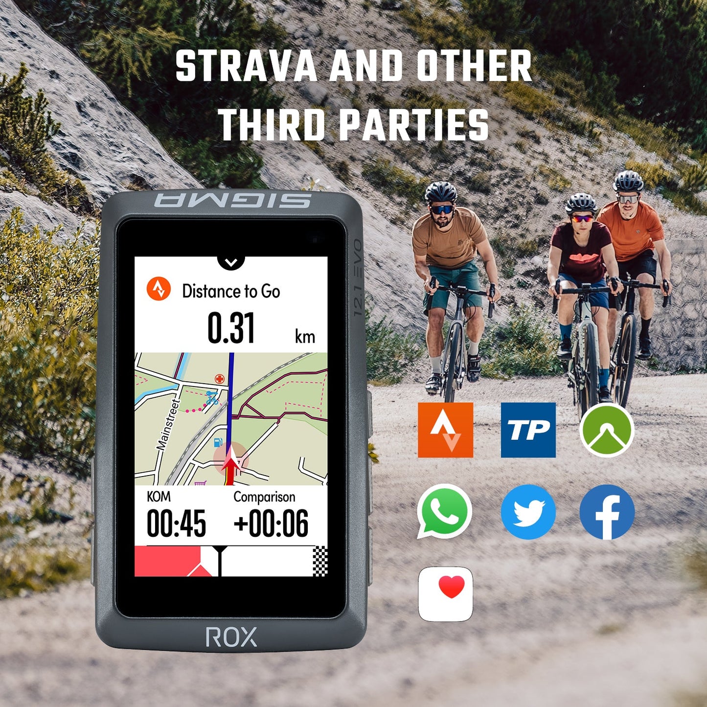 SIGMA ROX 12.1 EVO GPS Bike Computer - Night Grey