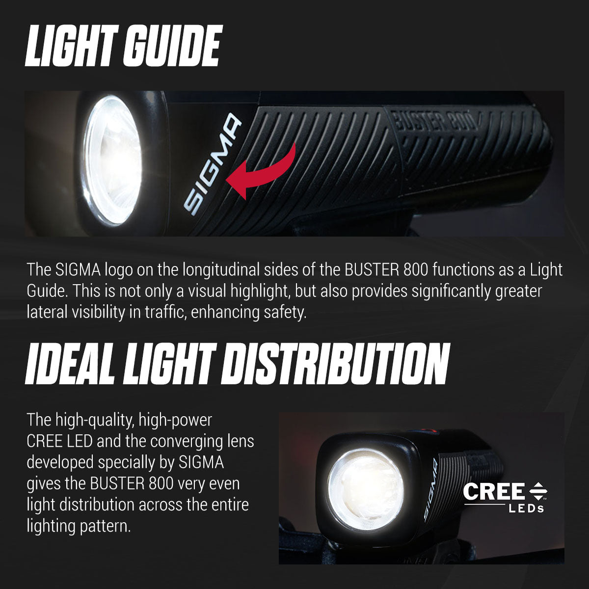 LAMPE AVANT SIGMA BUSTER 800