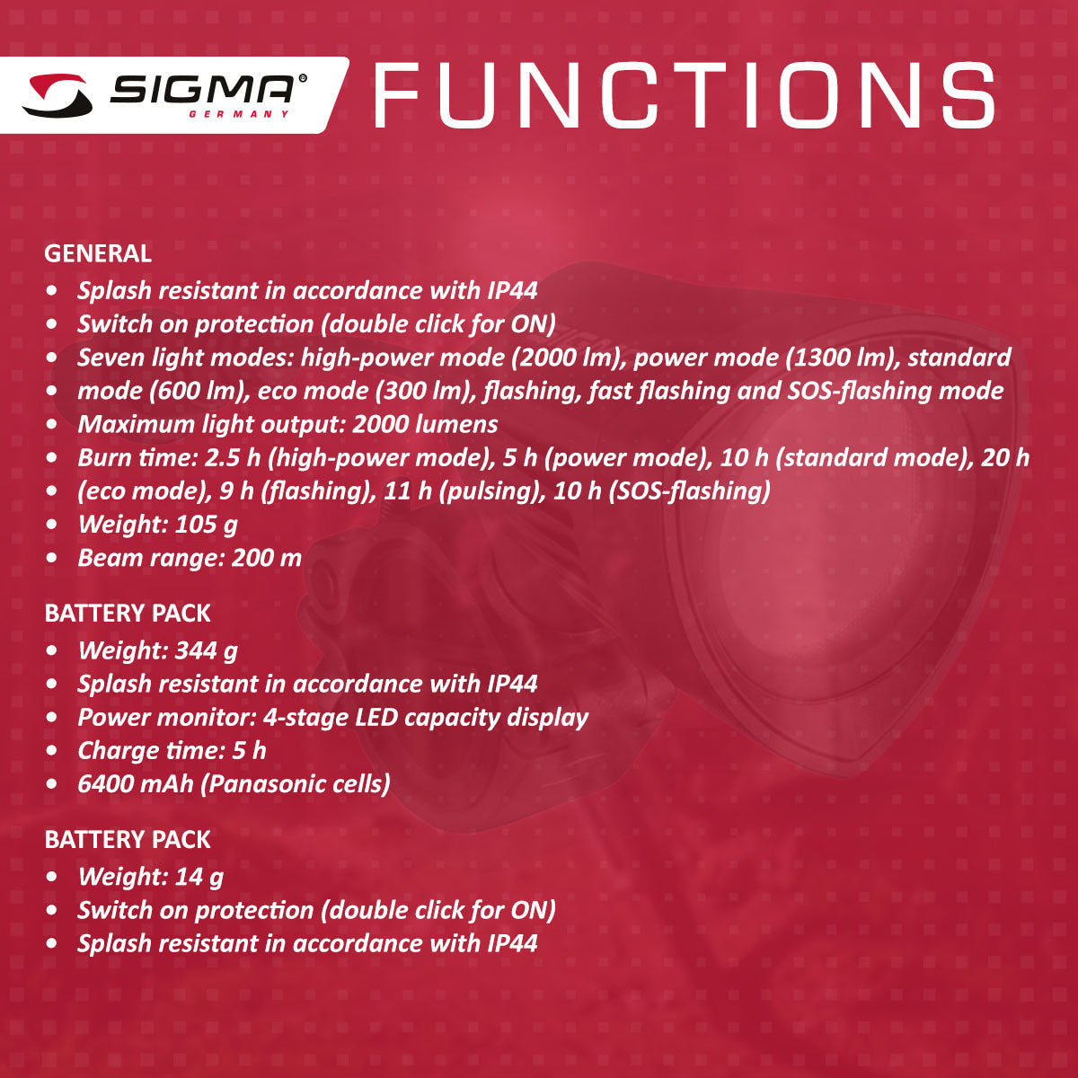 SIGMA BUSTER 2000 - Ultimate Power Light for Cyclists - Korvel