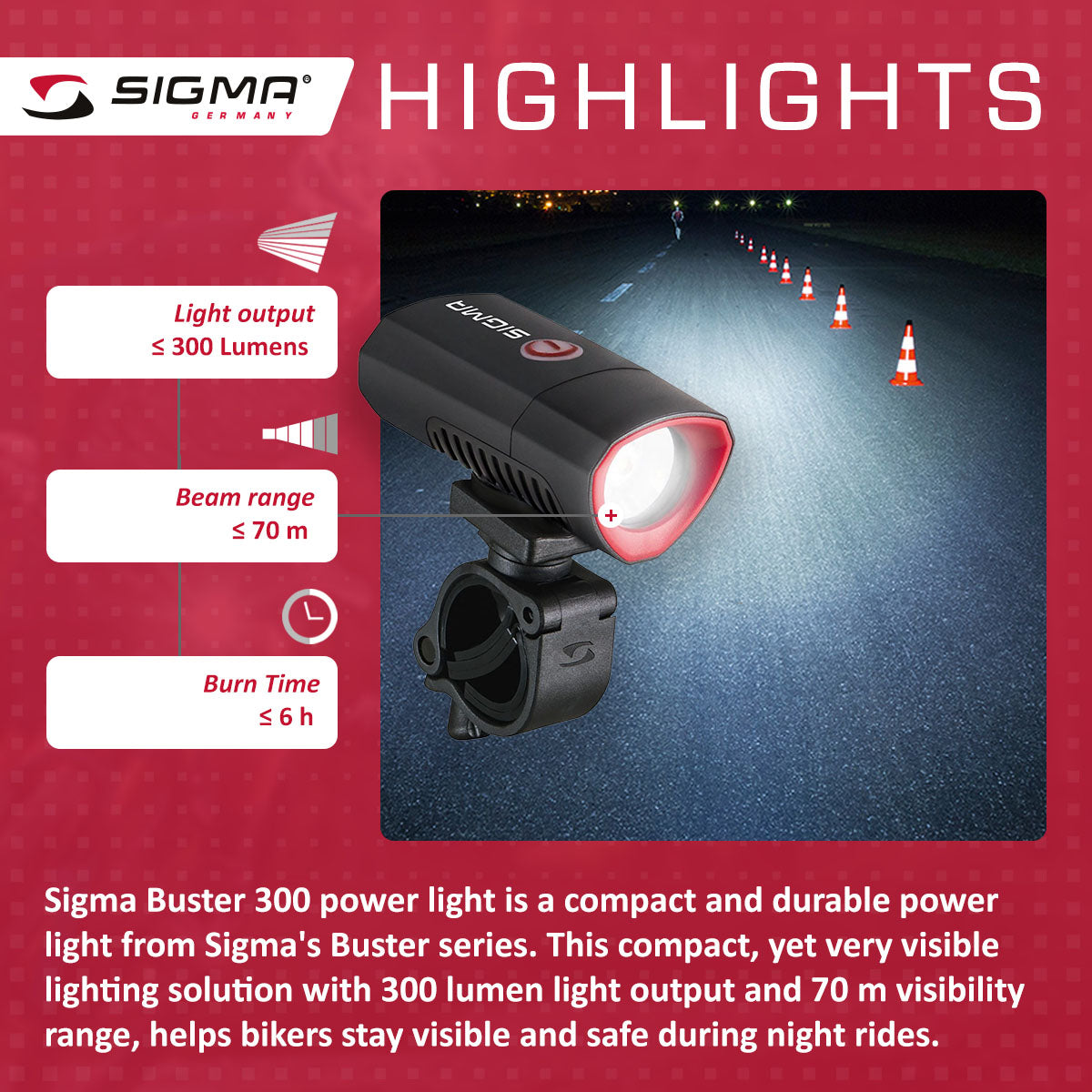 Luz Power SIGMA BUSTER 300 con Flash Nugget II