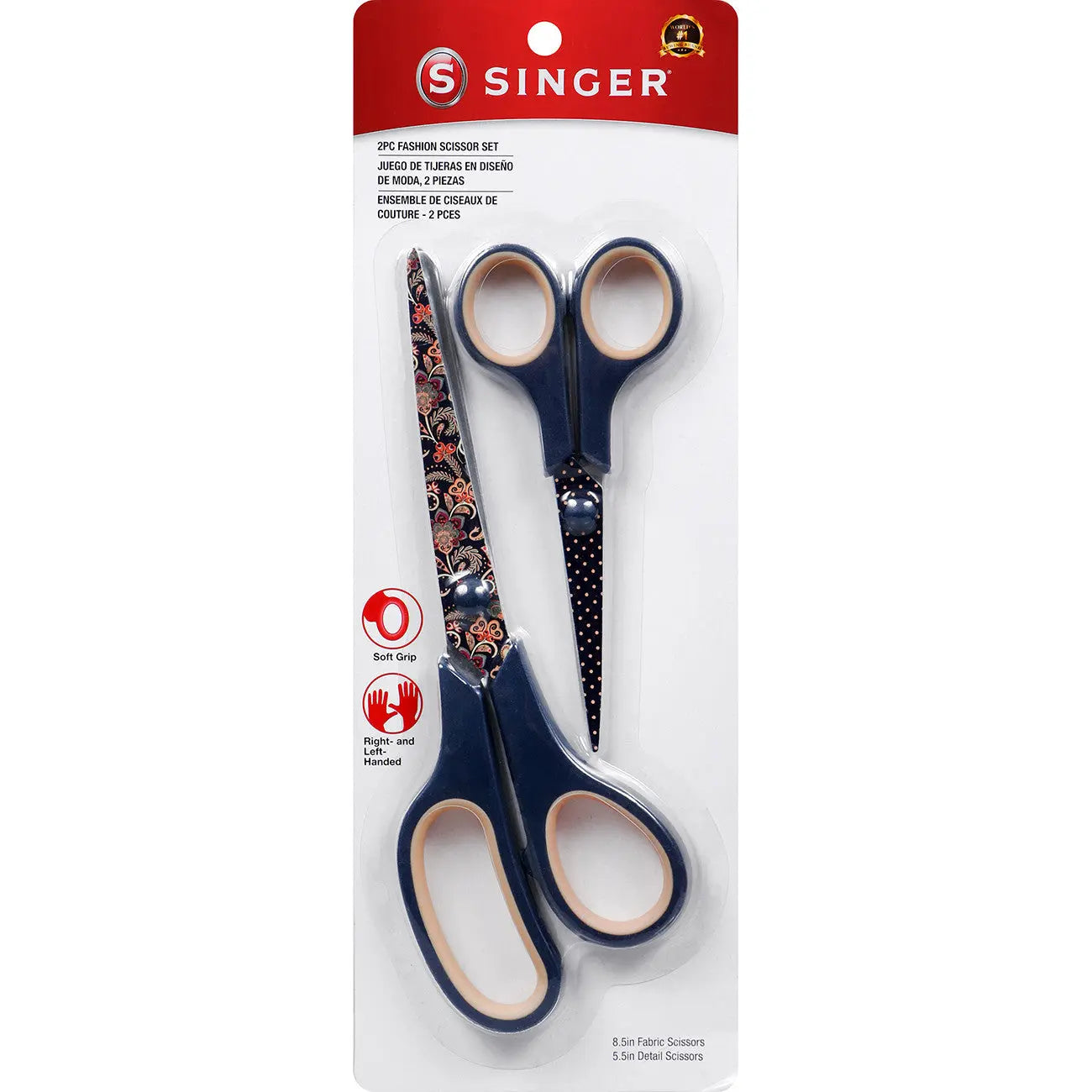 Juego de Tijeras con Cuchilla Impresa SINGER - 2 Piezas