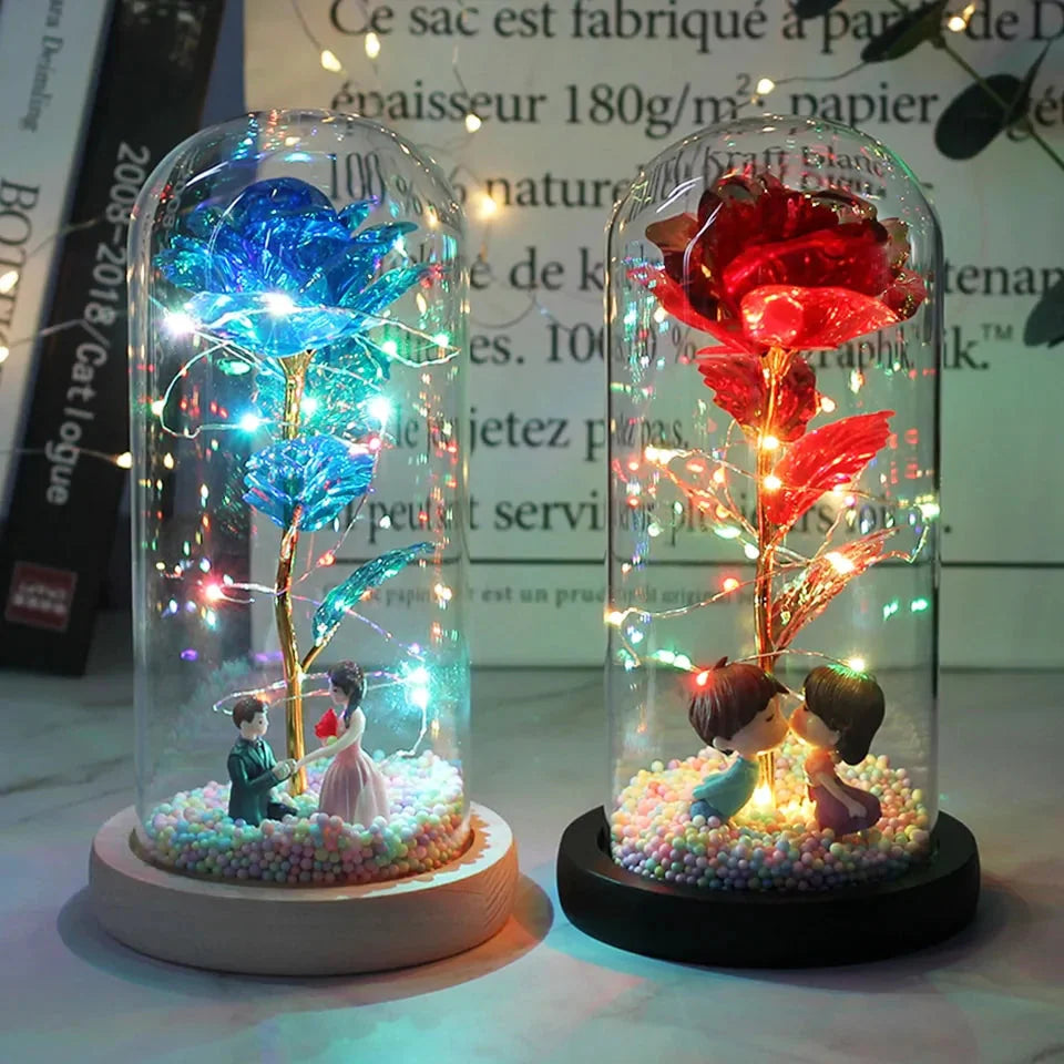 Enchanted Glass Rose Decoration for Home Decor