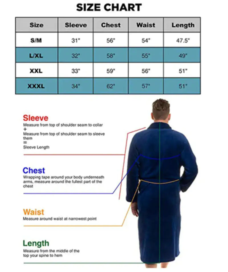 Luxurious Winter Flannel Bathrobe for Cozy Comfort