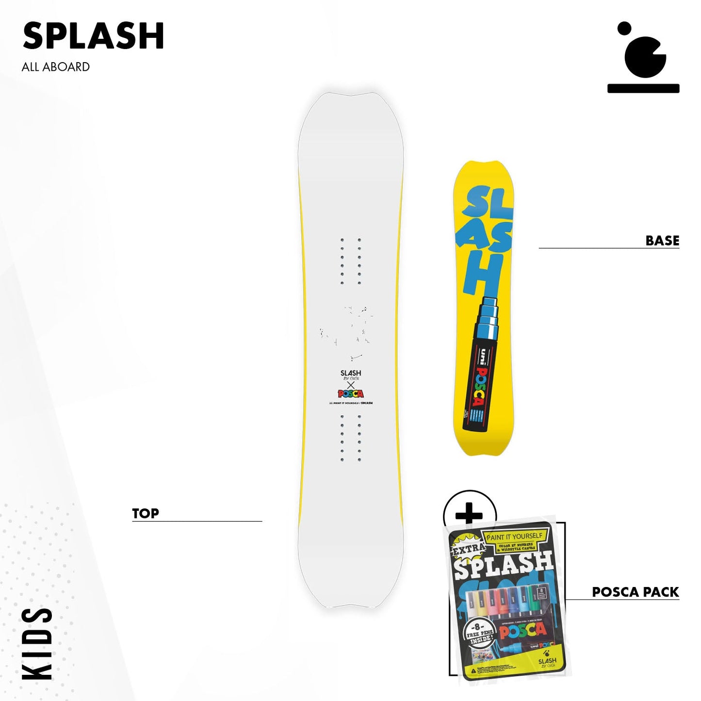 Slash par GiGi - Snowboard Twin Splash pour enfants