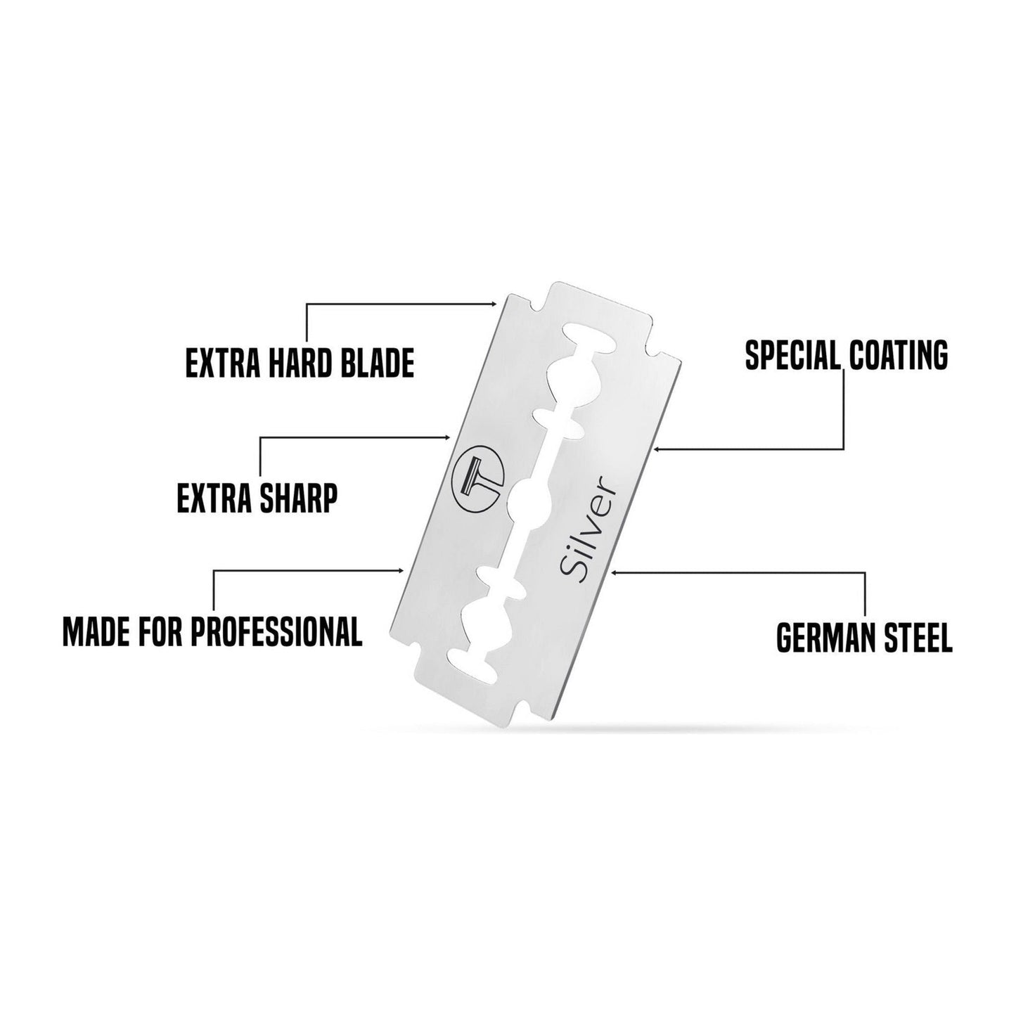 Lames de rasoir double tranchant My-Blades Silver - 10 pièces