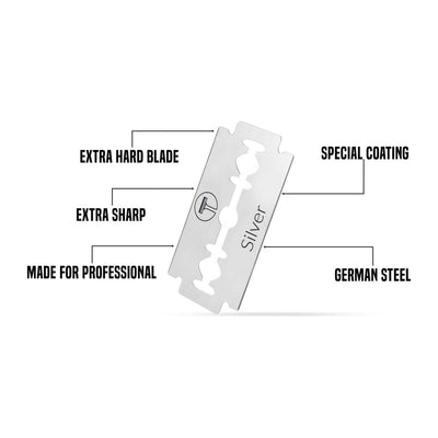 My-Blades Silver Double Edge Razor Blades - 10 Count
