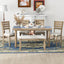 Conjunto de Mesa de Comedor Rústico TREXM para 6