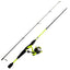 Combo de caña y carrete de pesca premium Reaction Tackle - Serie SmoothCast