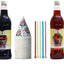 Kit de Nieve - Paquete de Botellas de Jarabe, Pajitas y Vasos