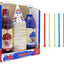 Kit de Nieve - Paquete de Botellas de Jarabe, Pajitas y Vasos