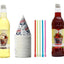 Kit de Nieve - Paquete de Botellas de Jarabe, Pajitas y Vasos