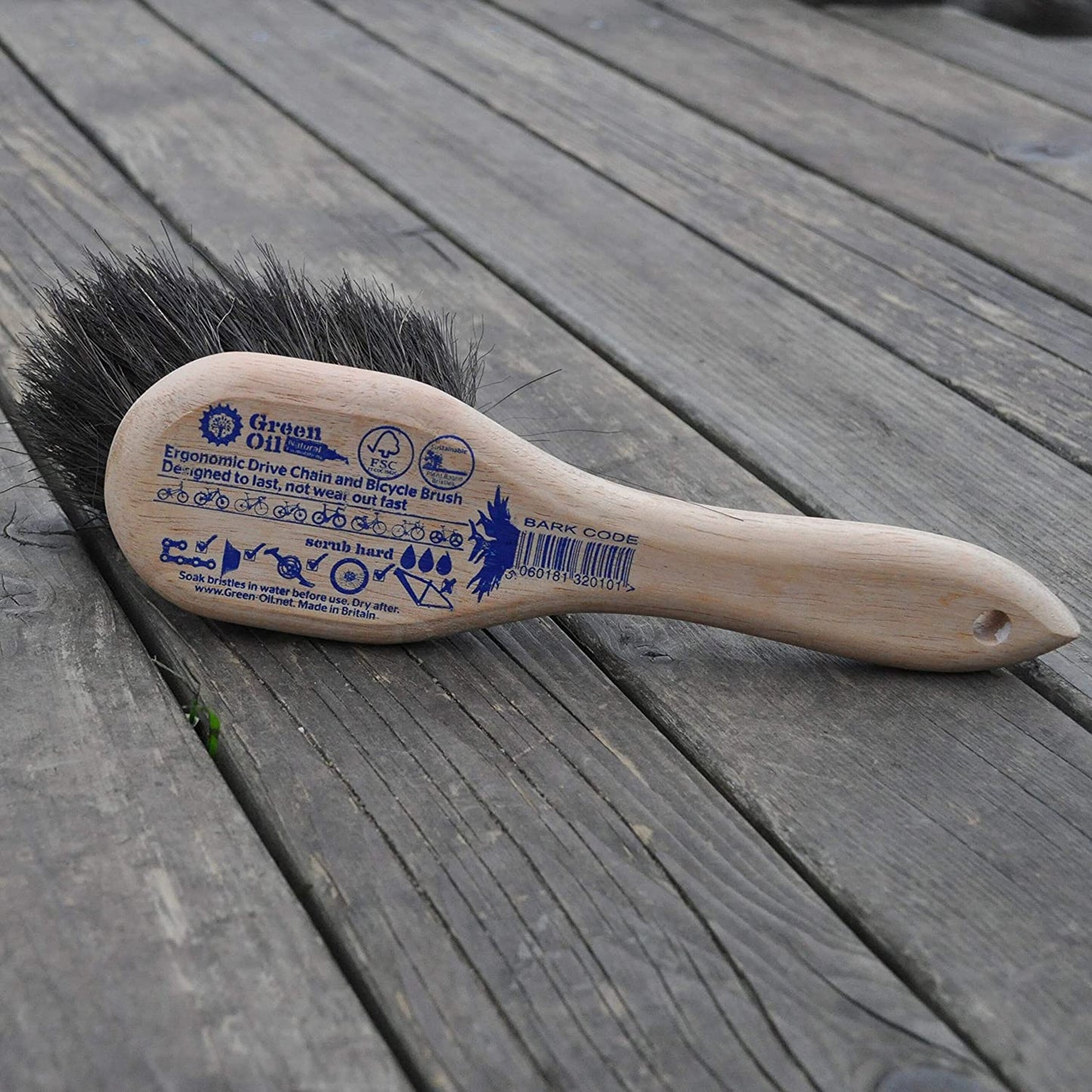 Green Oil Bicycle Brush - Eco-Friendly Cleaning Tool