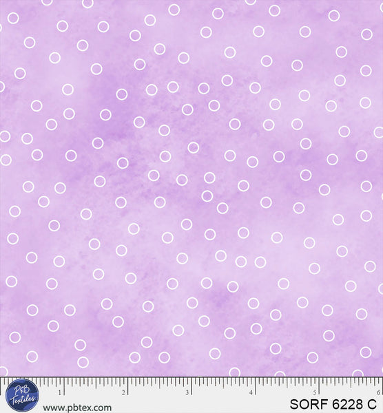 Tissu en coton flanelle violet à pois ouverts Sorbet - 44" / 45" par yard