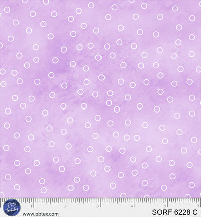 Tissu en coton flanelle violet à pois ouverts Sorbet - 44" / 45" par yard