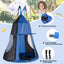 2-in-1 40 Inch Kids Hanging Chair Swing Tent Set - Blue