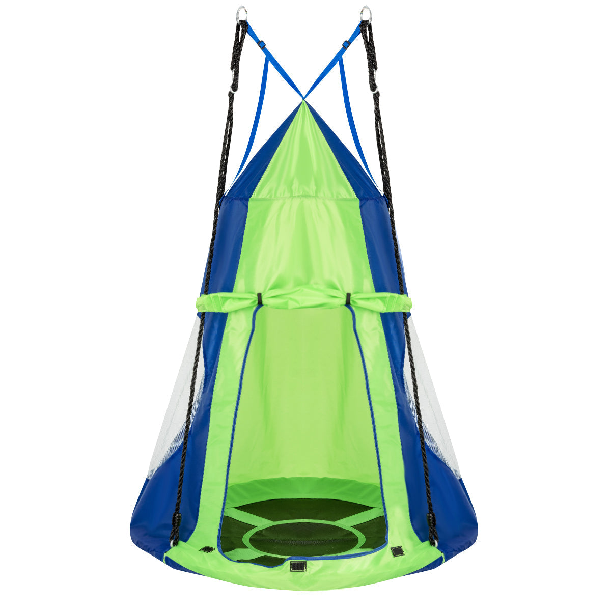 Ensemble de tente de balançoire suspendue 2-en-1 pour enfants - Vert