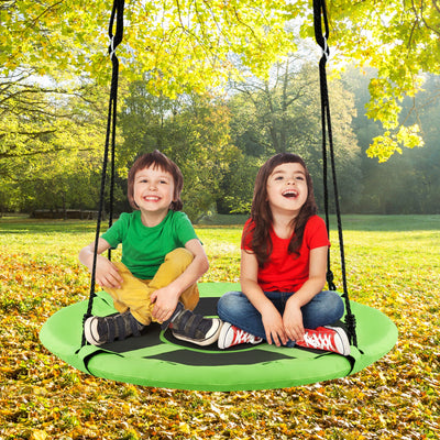 2-in-1 Kids Hanging Chair Swing Tent Set - Green